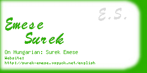 emese surek business card